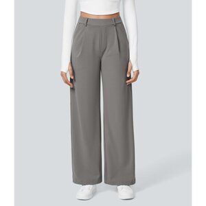 HALARA High Waisted Wide-Leg Pants XS Regular Gray Polyester Elastane